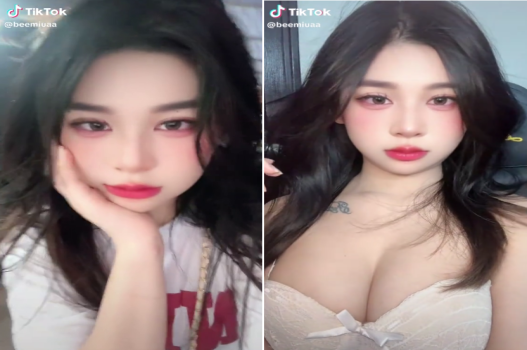Tiktoker xinh nằm ngửa hưởng trọn khoái lạc